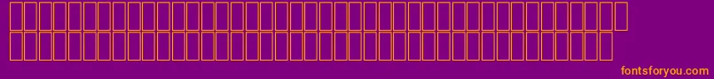 FsModern2Border Font – Orange Fonts on Purple Background