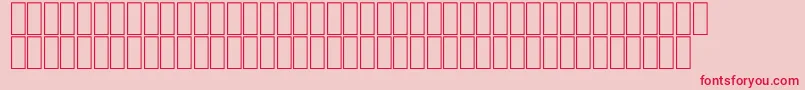 FsModern2Border Font – Red Fonts on Pink Background
