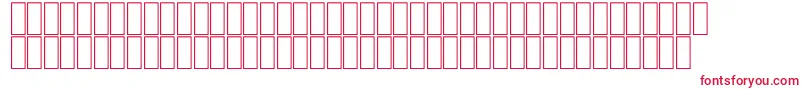 FsModern2Border Font – Red Fonts on White Background