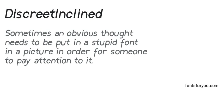 Review of the DiscreetInclined Font