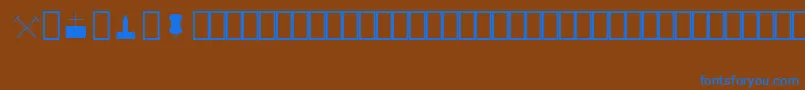 MapinfoSymbols Font – Blue Fonts on Brown Background