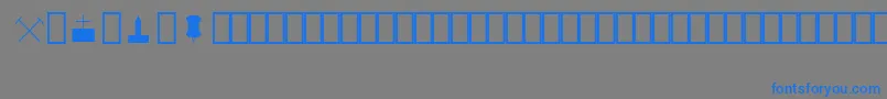 Шрифт MapinfoSymbols – синие шрифты на сером фоне