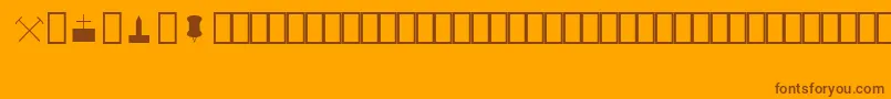 MapinfoSymbols Font – Brown Fonts on Orange Background