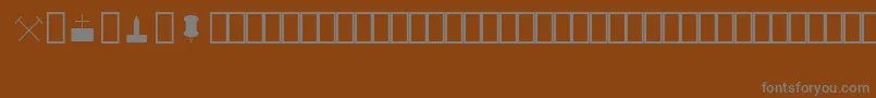 Шрифт MapinfoSymbols – серые шрифты на коричневом фоне
