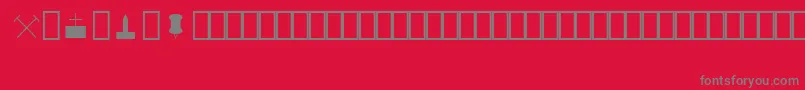 Czcionka MapinfoSymbols – szare czcionki na czerwonym tle
