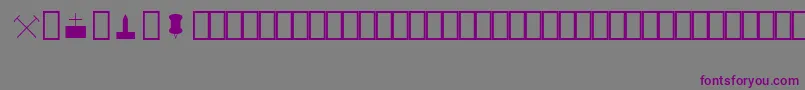 Fonte MapinfoSymbols – fontes roxas em um fundo cinza