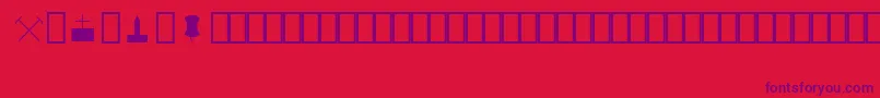 フォントMapinfoSymbols – 赤い背景に紫のフォント