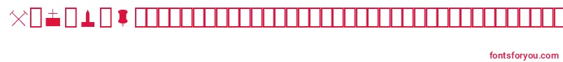 MapinfoSymbols Font – Red Fonts on White Background