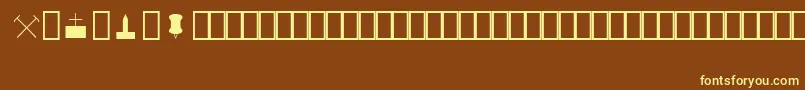 Шрифт MapinfoSymbols – жёлтые шрифты на коричневом фоне