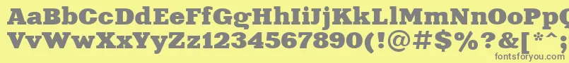 Xeniaextendedctt Font – Gray Fonts on Yellow Background