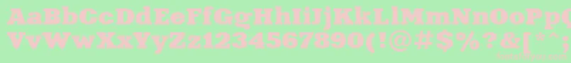 Xeniaextendedctt Font – Pink Fonts on Green Background