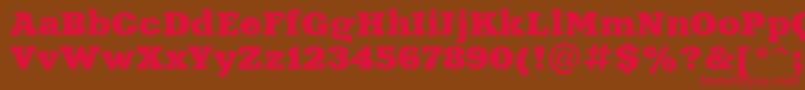 Xeniaextendedctt Font – Red Fonts on Brown Background