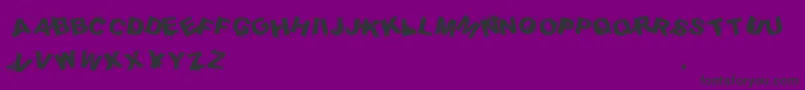 SammiesSansserifMixedup-fontti – mustat fontit violetilla taustalla