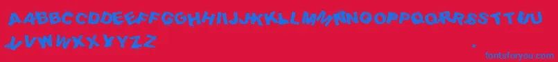 SammiesSansserifMixedup Font – Blue Fonts on Red Background