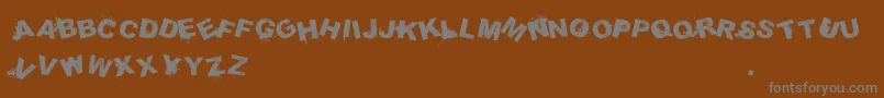 SammiesSansserifMixedup Font – Gray Fonts on Brown Background