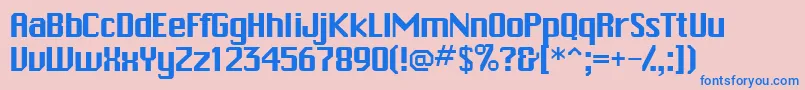 Trakkssk Font – Blue Fonts on Pink Background
