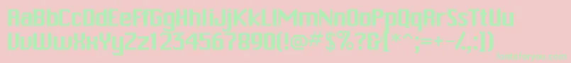 Trakkssk Font – Green Fonts on Pink Background