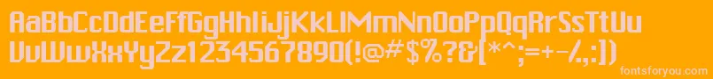 Trakkssk Font – Pink Fonts on Orange Background