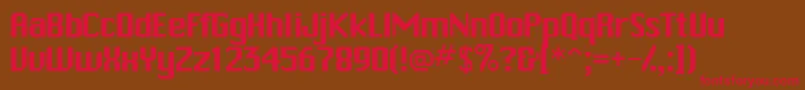 Trakkssk Font – Red Fonts on Brown Background