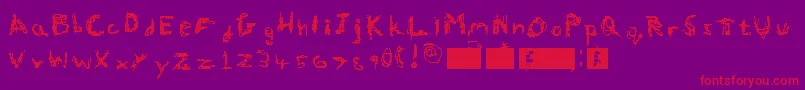 Hallworth Font – Red Fonts on Purple Background