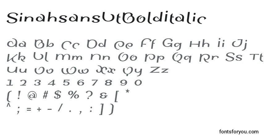 characters of sinahsansltbolditalic font, letter of sinahsansltbolditalic font, alphabet of  sinahsansltbolditalic font