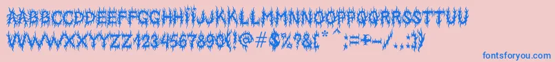 MbLordsofevil Font – Blue Fonts on Pink Background