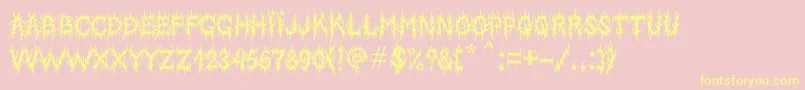 MbLordsofevil Font – Yellow Fonts on Pink Background