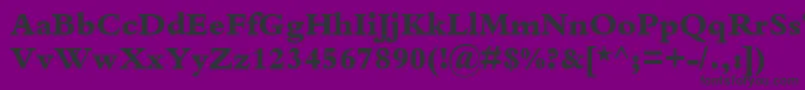 Czcionka KuriakosBlackSsiExtraBold – czarne czcionki na fioletowym tle