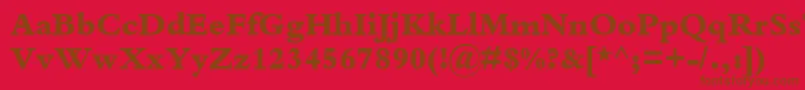 Шрифт KuriakosBlackSsiExtraBold – коричневые шрифты на красном фоне