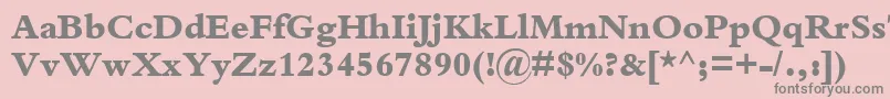 KuriakosBlackSsiExtraBold Font – Gray Fonts on Pink Background