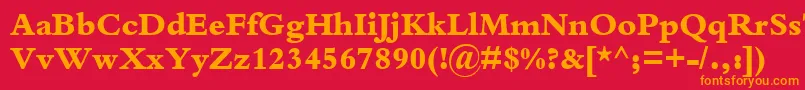 fuente KuriakosBlackSsiExtraBold – Fuentes Naranjas Sobre Fondo Rojo