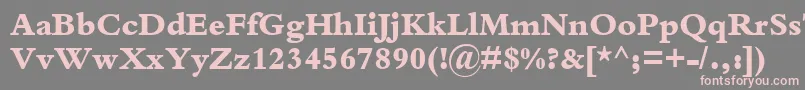 KuriakosBlackSsiExtraBold Font – Pink Fonts on Gray Background