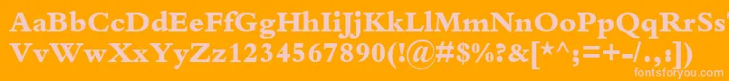 KuriakosBlackSsiExtraBold Font – Pink Fonts on Orange Background