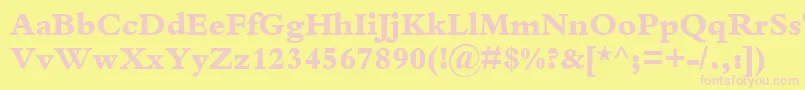 KuriakosBlackSsiExtraBold Font – Pink Fonts on Yellow Background