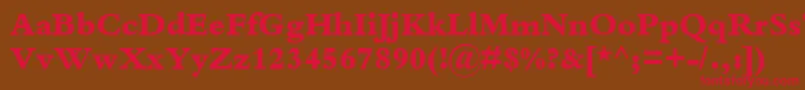 KuriakosBlackSsiExtraBold Font – Red Fonts on Brown Background