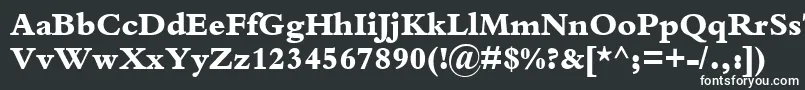フォントKuriakosBlackSsiExtraBold – 黒い背景に白い文字