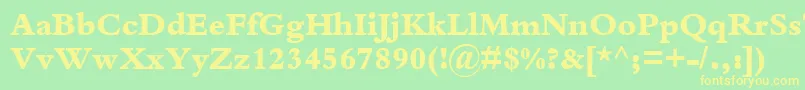KuriakosBlackSsiExtraBold Font – Yellow Fonts on Green Background