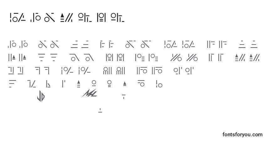 A fonte Fabrini – alfabeto, números, caracteres especiais