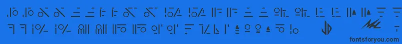 Fabrini Font – Black Fonts on Blue Background