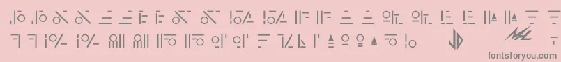 フォントFabrini – ピンクの背景に灰色の文字