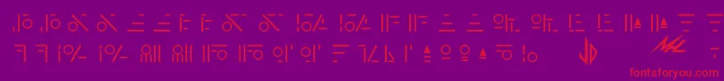 fuente Fabrini – Fuentes Rojas Sobre Fondo Morado