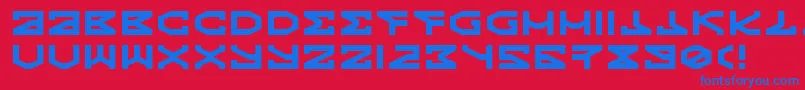 Kryptic Font – Blue Fonts on Red Background