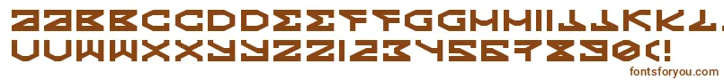 フォントKryptic – 白い背景に茶色のフォント
