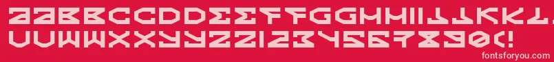 Kryptic Font – Pink Fonts on Red Background