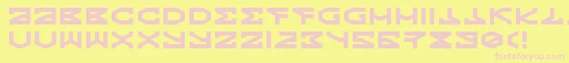 Kryptic-fontti – vaaleanpunaiset fontit keltaisella taustalla
