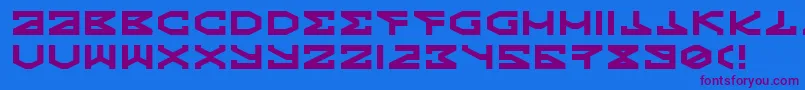 Police Kryptic – polices violettes sur fond bleu