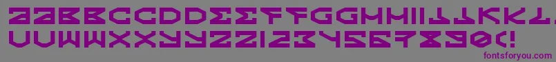 フォントKryptic – 紫色のフォント、灰色の背景