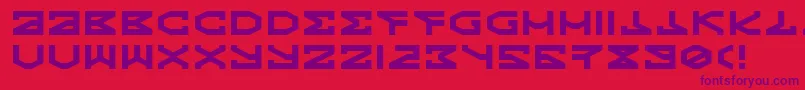 Kryptic Font – Purple Fonts on Red Background