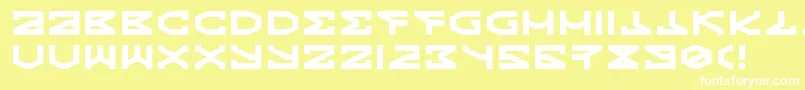 Kryptic Font – White Fonts on Yellow Background