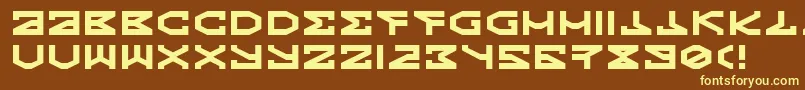 Kryptic-fontti – keltaiset fontit ruskealla taustalla